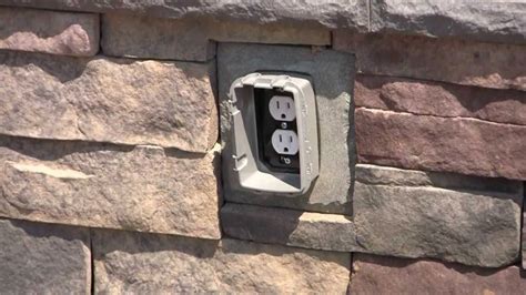 installing electrical box on stone